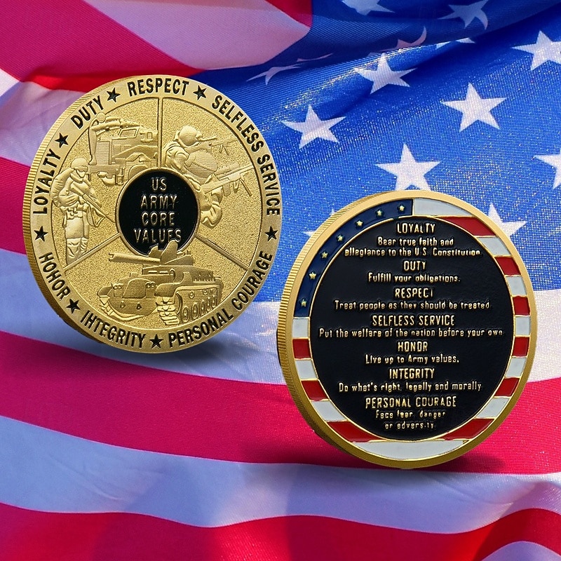 U.S. Army minnemynt – United States 250-årsjubileum jernkunst militær utfordringsmynt metall samlermedalje soldater og patriotiske gaver semikvadransjubileum 2026 - $15.99 –P1