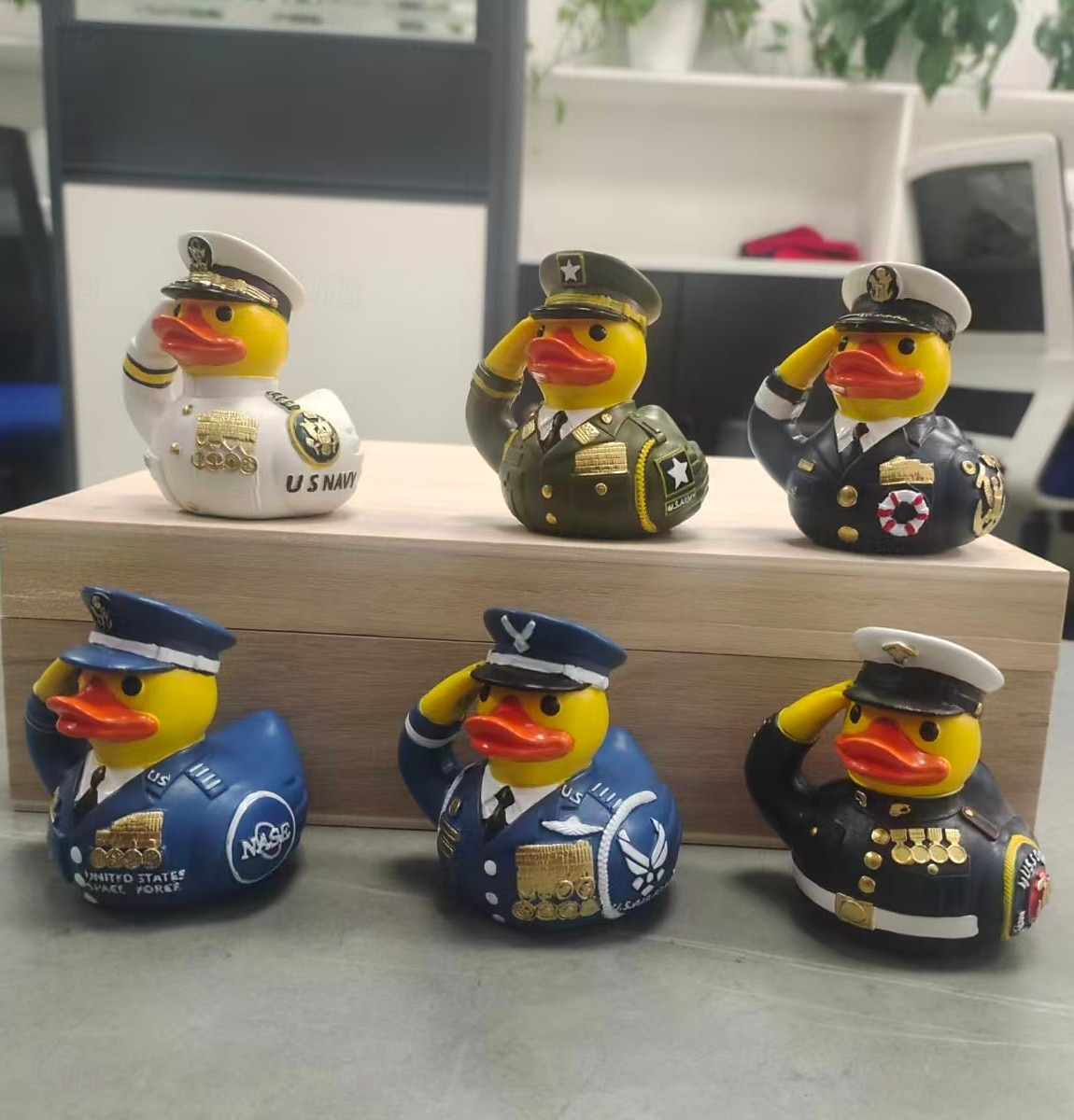 Dekoracja pamiątkowa dla weteranów Kaczka żywiczna z okazji 250. rocznicy Stanów Zjednoczonych mini wojskowe gumowe kaczki w mundurze weteranowe kaczki do jeepów Dzień Weterana semikwincentennalny 2026 - $17.99 –P2