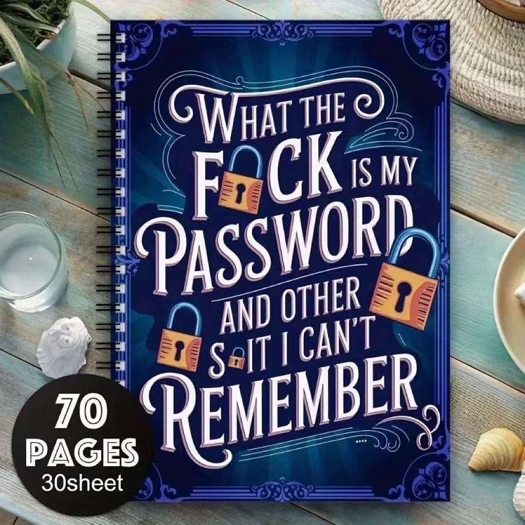 Spiral Password Notebook - Secure Password Organizer with Lock Design, for Home Office, Internet, Computer, Scrapbooking - Password Keeper Journal with Spiral Binding - Ideal for Passwords, Login 2026 - $14.39 –P1