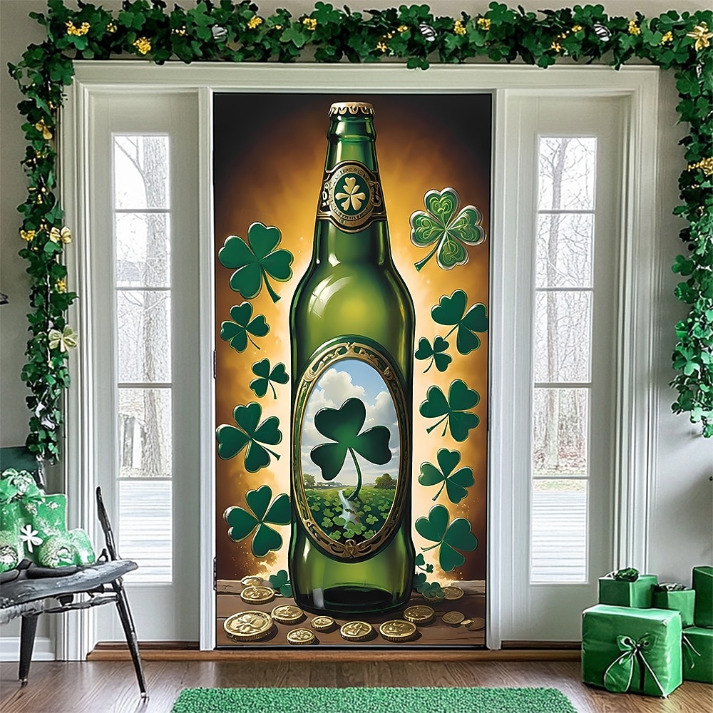 Ημέρα St. Patrick Αφίσες Κάλυμμα πόρτας Πανό εξωτερικού χώρου Πράσινο καπέλο Τριφύλλι χαριτωμένο στυλ 3D Πάρτι Κοιτώνας Δωμάτιο Εφήβων Κοιτώνας Κολλεγίου Υπνοδωμάτιο Guys Man Cave Frat Φόντα λήψης 2026 - $17.99 –P3