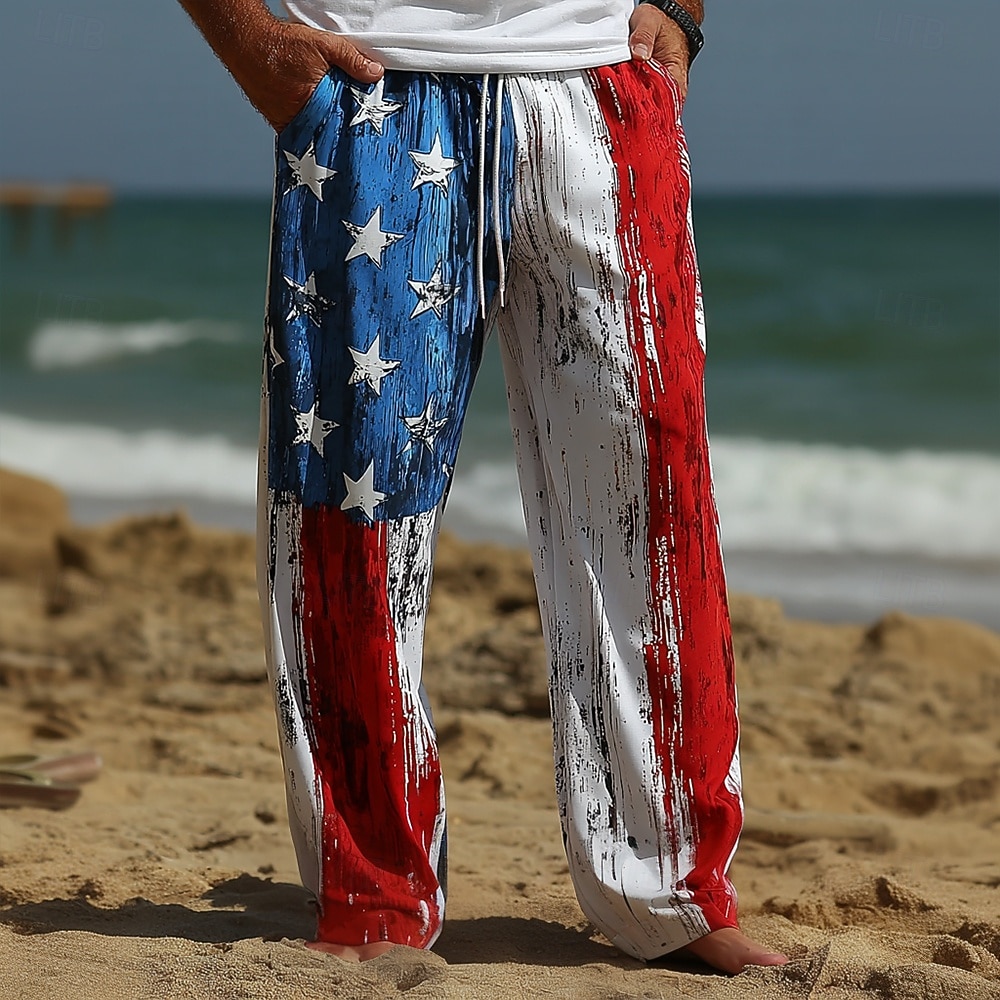Per uomo Bandiera degli Stati Uniti Patriottico 250° anniversario degli Stati Uniti Pantaloni Pantaloni casual Pantaloni Larghi Misura del girovita medio Moda Casual All'aperto Ferie Coulisse del 2026 a $27.99 –P1