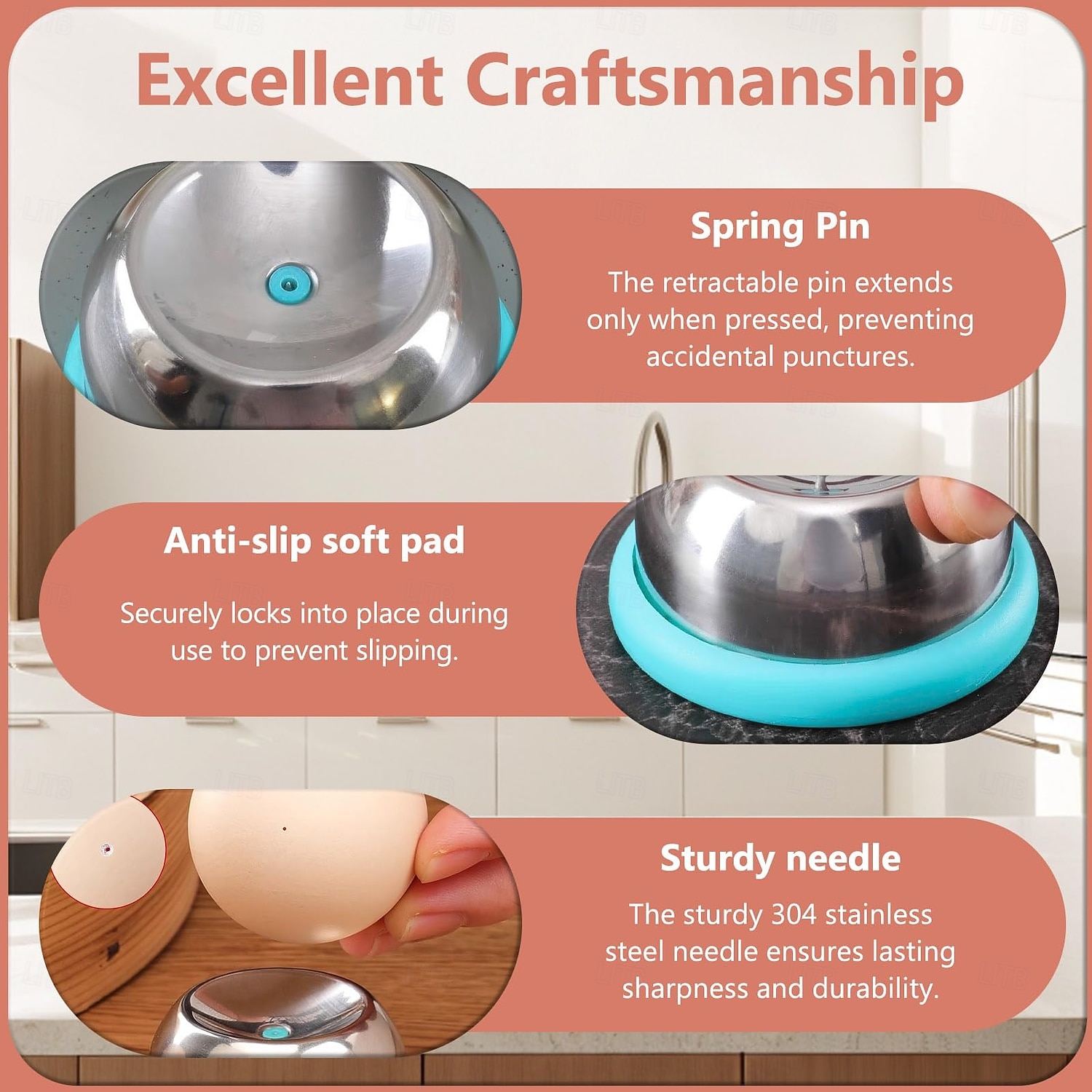 2pcs Endurance Egg Piercer Egg Piercer Hole Seperater Stainless Steel Needle Egg Egg punch Kitchen tools 2026 - $13.99 –P2