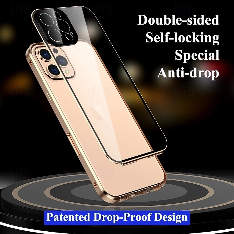 Phone Case For iPhone 17 Pro Max 17 Air 16 15 14 Pro Max Plus Magnetic Adsorption Crystal Clear Detachable Transparent Magnetic Armor Tempered Glass Metal 2026 - $20.99 –P9