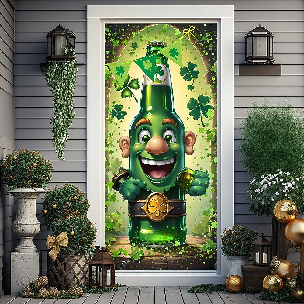 Ημέρα St. Patrick Αφίσες Κάλυμμα πόρτας Πανό εξωτερικού χώρου Πράσινο καπέλο Τριφύλλι χαριτωμένο στυλ 3D Πάρτι Κοιτώνας Δωμάτιο Εφήβων Κοιτώνας Κολλεγίου Υπνοδωμάτιο Guys Man Cave Frat Φόντα λήψης 2026 - $17.99 –P9