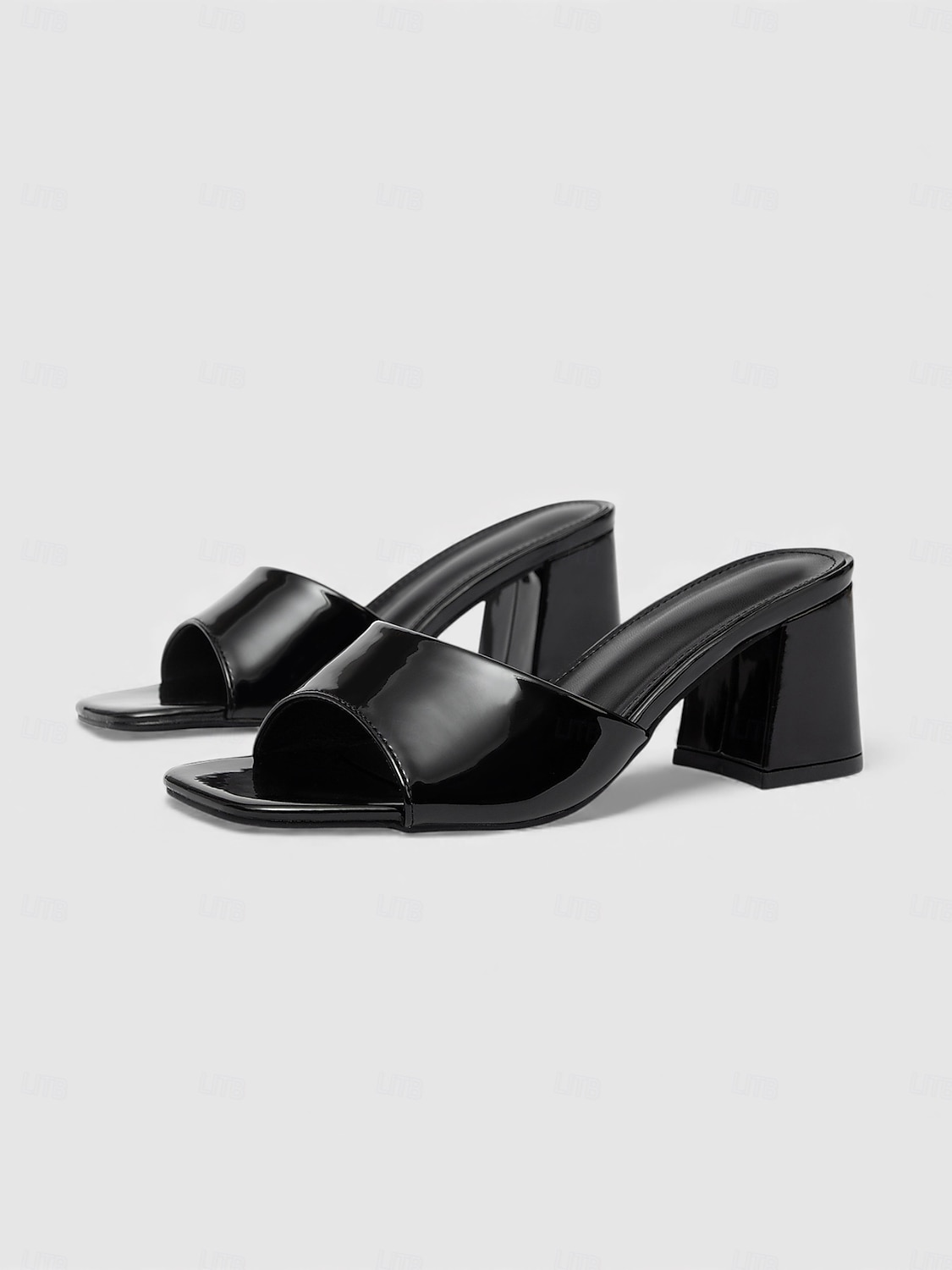 Elegantes mules blancos de tacón cuadrado para mujer: zapatos de vestir cómodos con tacón grueso para invitadas a bodas en la playa y fiestas de verano junto al mar. 2026 - $34.99 –P8