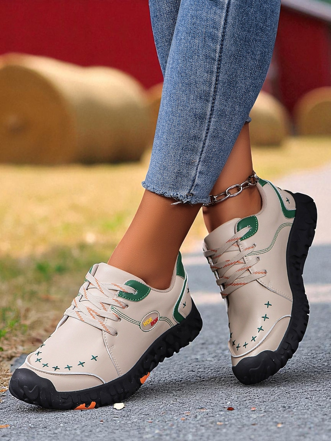 Lässige Damen-Sneaker zum Schnüren – bequeme Schuhe mit strukturierten Ziernähten, ideal für Spaziergänge im Freien, tägliche Besorgungen, Brunch-Verabredungen und Ausflüge aufs Land. 2026 - $46.99 –P2