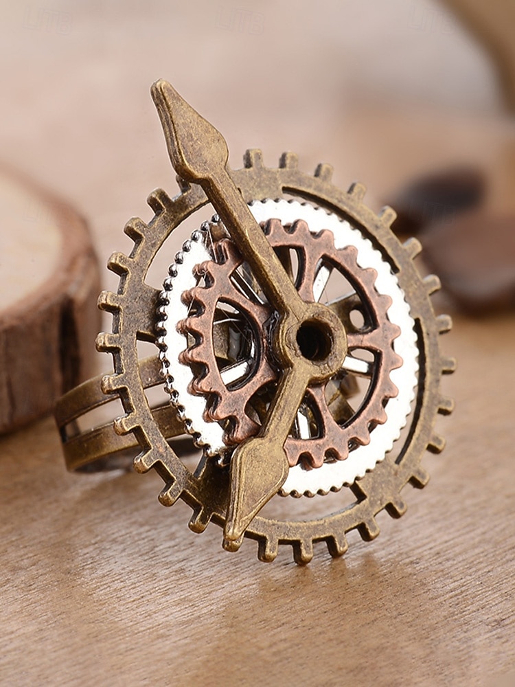 Naisten Mardi Gras steampunk antiikkiseosrataskäyttö ja kelloa käden sormus - monivärinen teollinen lisävaruste karnevaaleille ja pukeutumisjuhliin 2026 - $7.99 –P11