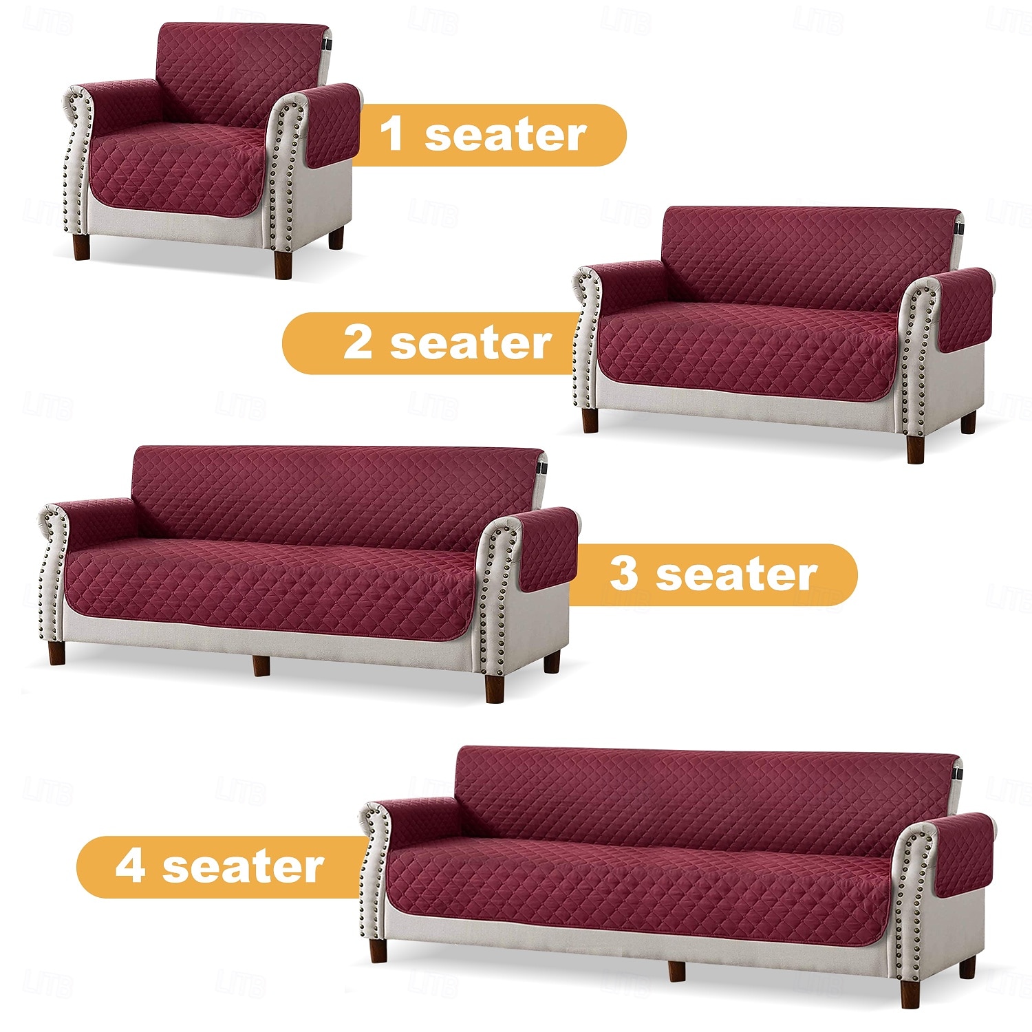 Stretch Fabric Sofa Slipcover 1 2 3 4 Seater Elastic Couch Cover for Living Room Home Sectional 2026 - $82.99 –P2