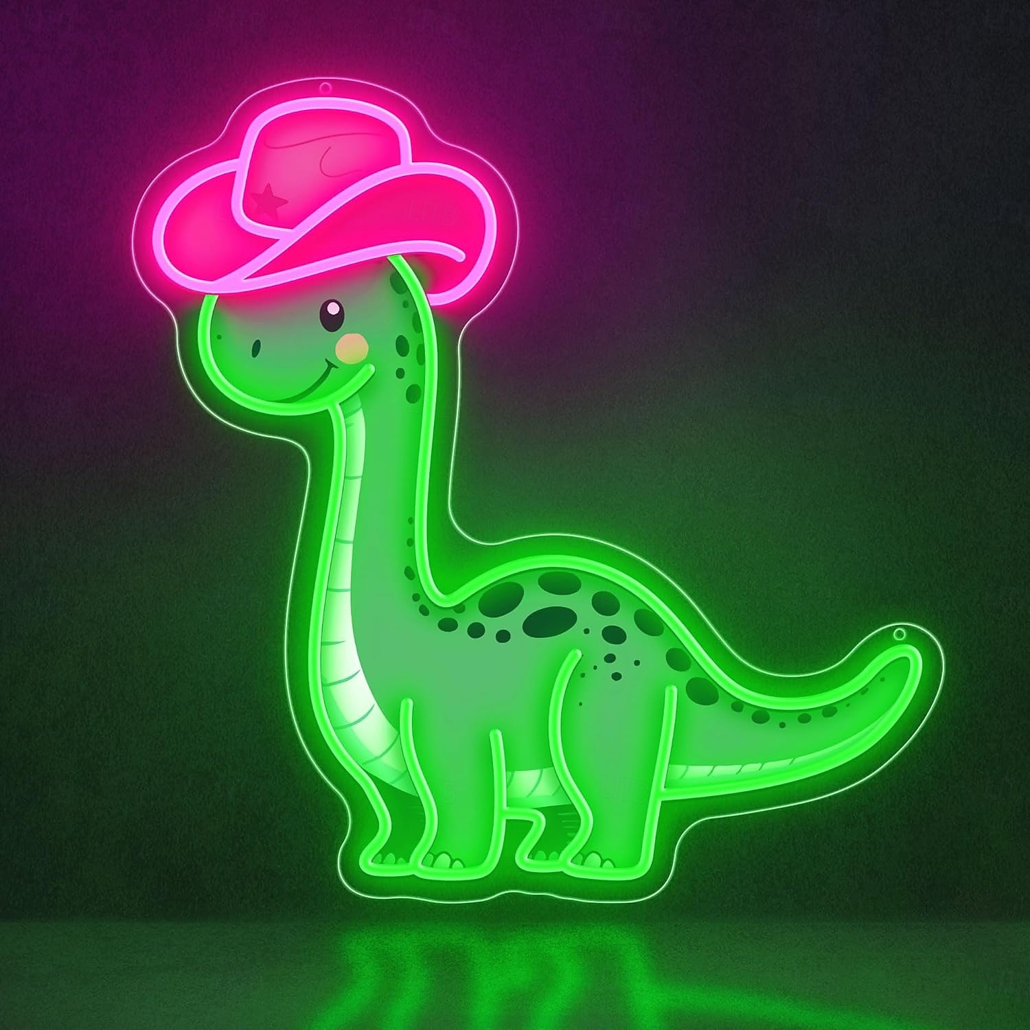dinosaurus ještěrka kreslený led neonový nápis stmívatelný USB napájení pro nástěnnou dekoraci do interiéru ložnice obývací pokoj jídelna herní osvětlení chlapeckého pokoje mužská jeskyně skvělý dárek 2026 - $32.99 –P3