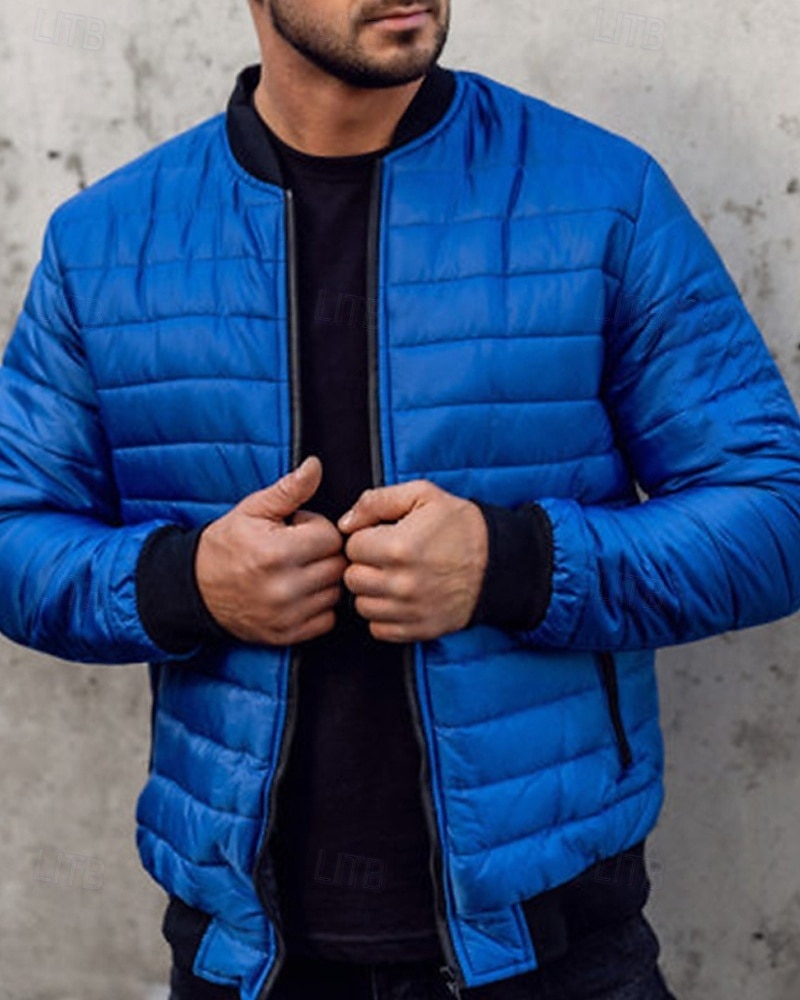 Per uomo Cappotto Invernale Giacca imbottita Tasca Poliestere Vacanza Abbigliamento quotidiano Data Regolare Moda Casual Confortevole Calore Termico Autunno & Inverno Colore Solido / Tinta Unita Nero del 2026 a $30.99 –P12