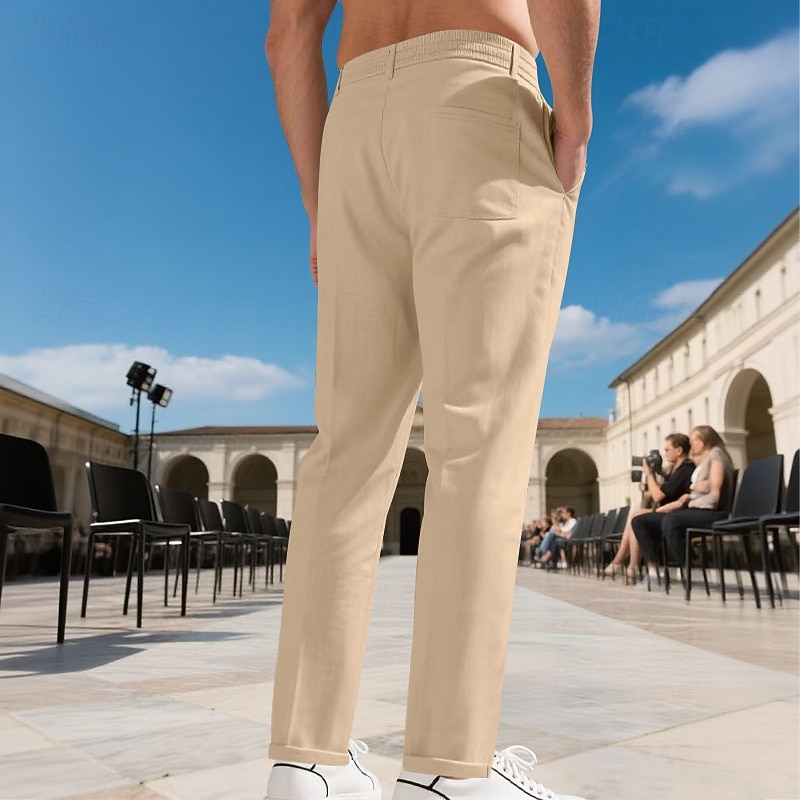 Herren Hose Freizeithose Baggy-Hosen Kordelzug Tasche Elastischer Bund Einfach Komfort Weich Lässig Täglich Outdoor Urlaub Mode Schwarz Armeegrün 2026 - $26.99 –P5