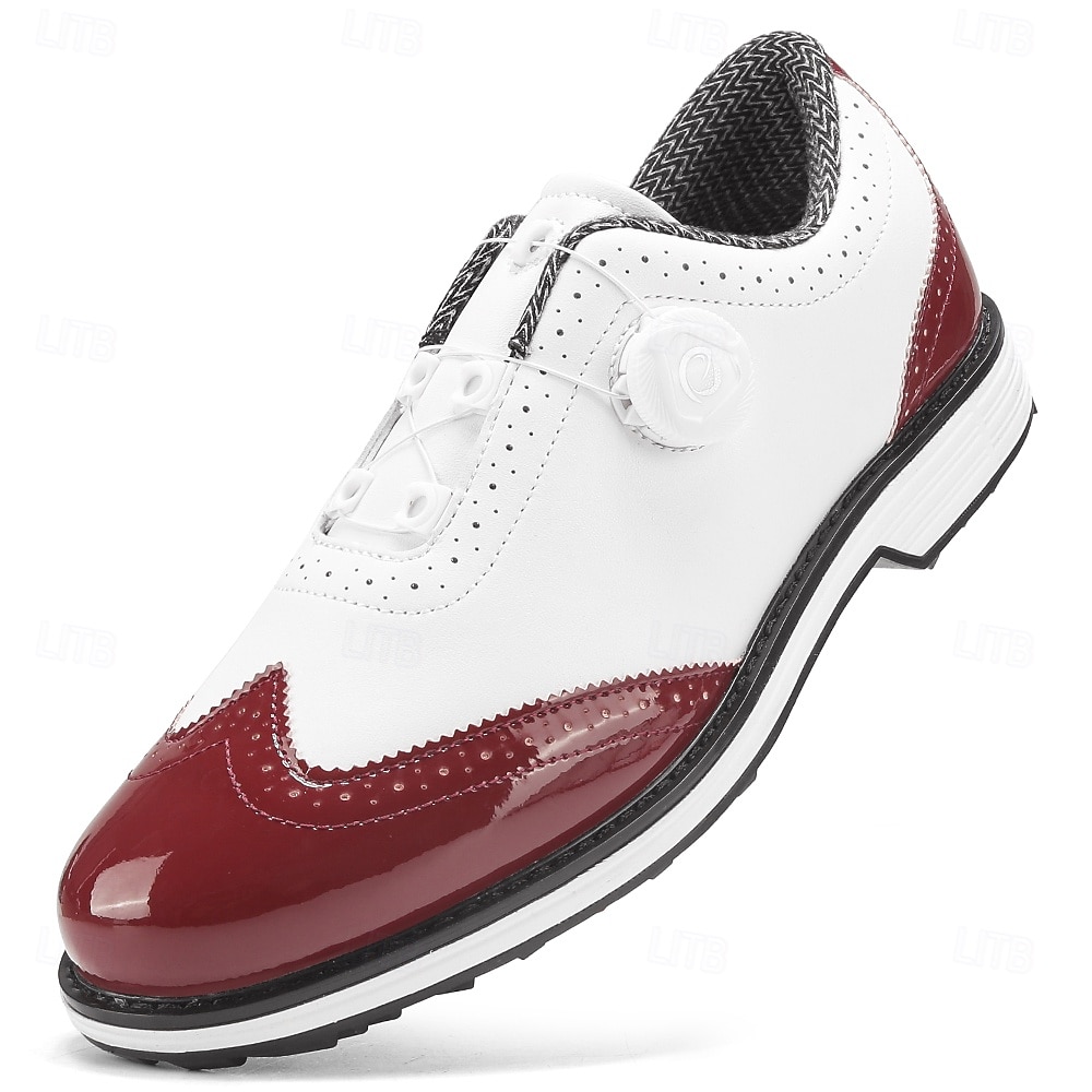 Heren golfschoenen – comfortabel wit en bordeauxrood design voor optimale prestaties en stijl op de golfbaan. 2026 - $79.99 –P15