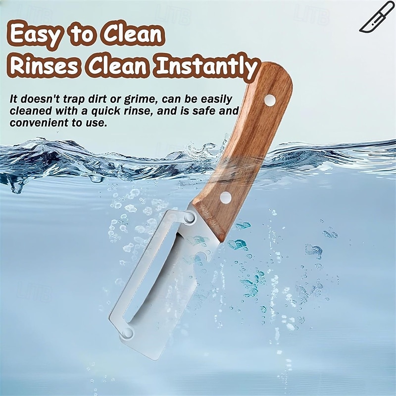 3PC 3-in-1 Multifunctional Vegetable Peeler Stainless Steel Blade with Wooden Handle Professional Kitchen Slicer 2026 - $6.99 –P4
