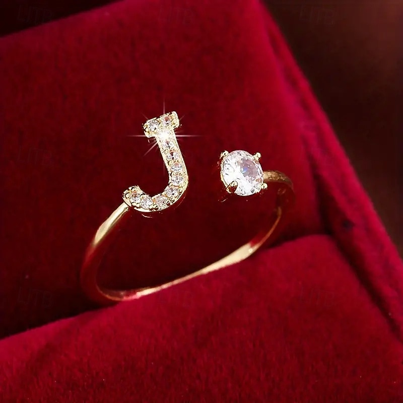 1 buc Inel For Pentru femei Zirconia cubică Transparent Zilnic Cadou Concediu Articole de ceramică Scrisă 2026 - $9.49 –P11