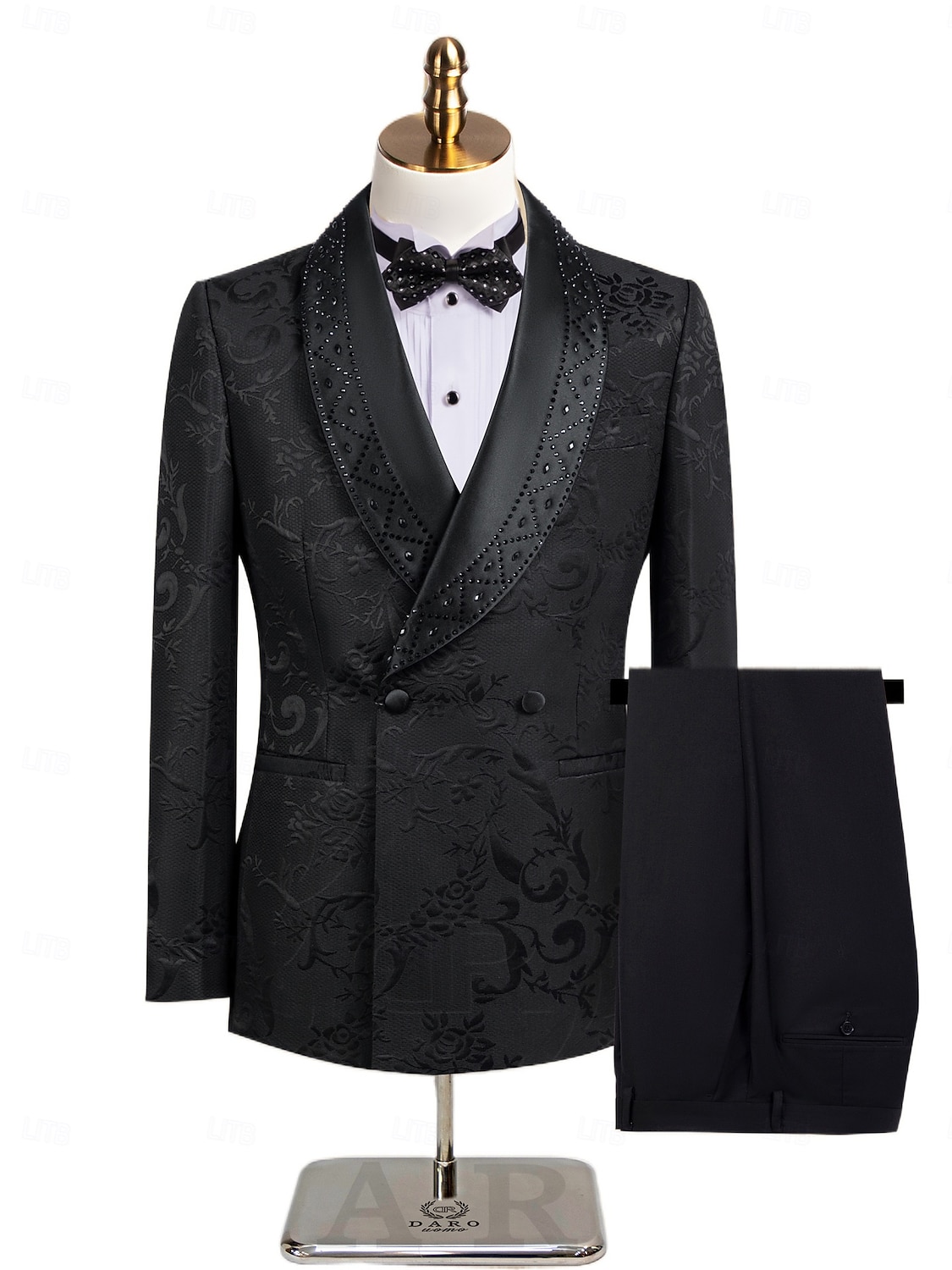 Pour des hommes Smoking Costumes de fête Bal de promo mariage d'hiver Noir Blanche Printemps, Automne, Hiver, Été Costume / Tailleur Col châle Mode Fête Couleur Unie Coupe Slim 2 pièces Croisé 2 de 2026 ? $159.99 –P1