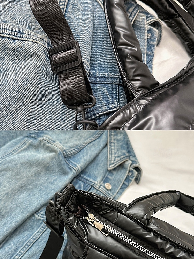 női könnyű, steppelt, puffos, keresztpántos táska - többszínű, vízálló, párnázott kézitáska mindennapi ingázáshoz 2026 - $14.99 –P8