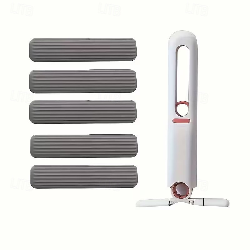 6-delers selvvridende mini-moppsett - lett å klemme høyabsorberende rask rengjøring egnet for stue, soverom og møbler vindustørking moderne kompakt design 2026 - $13.49 –P1