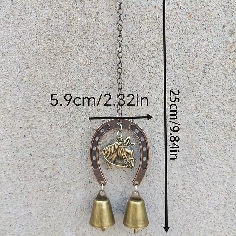 A Lucky Horseshoe Owl Wind Chime, Outdoor Iron Art Love Wind Chime, Vintage Horseshoe Design, Valentine's Day Iron Nail Wind Chime Home Decoration for Good Luck in Love, Perfect Garden Ornament 2026 - $10.99 –P23