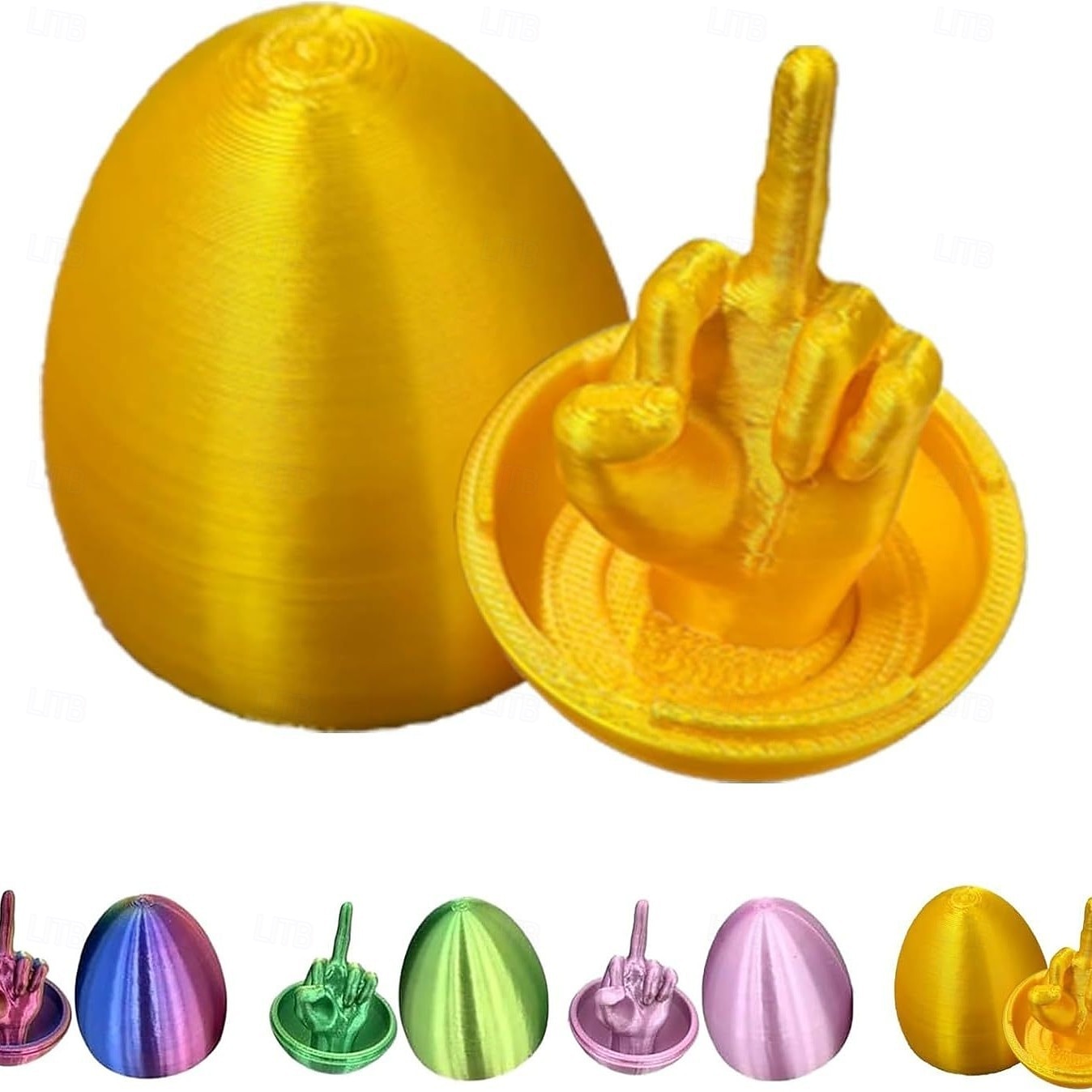 Velikonoční vajíčko s prostředníčkem, 3D tisk dárků pro dospělé, vícebarevné a jedinečné designy, ideální pro velikonoční košík a velikonoční dárky pro dospělé. 2026 - $9.99 –P10