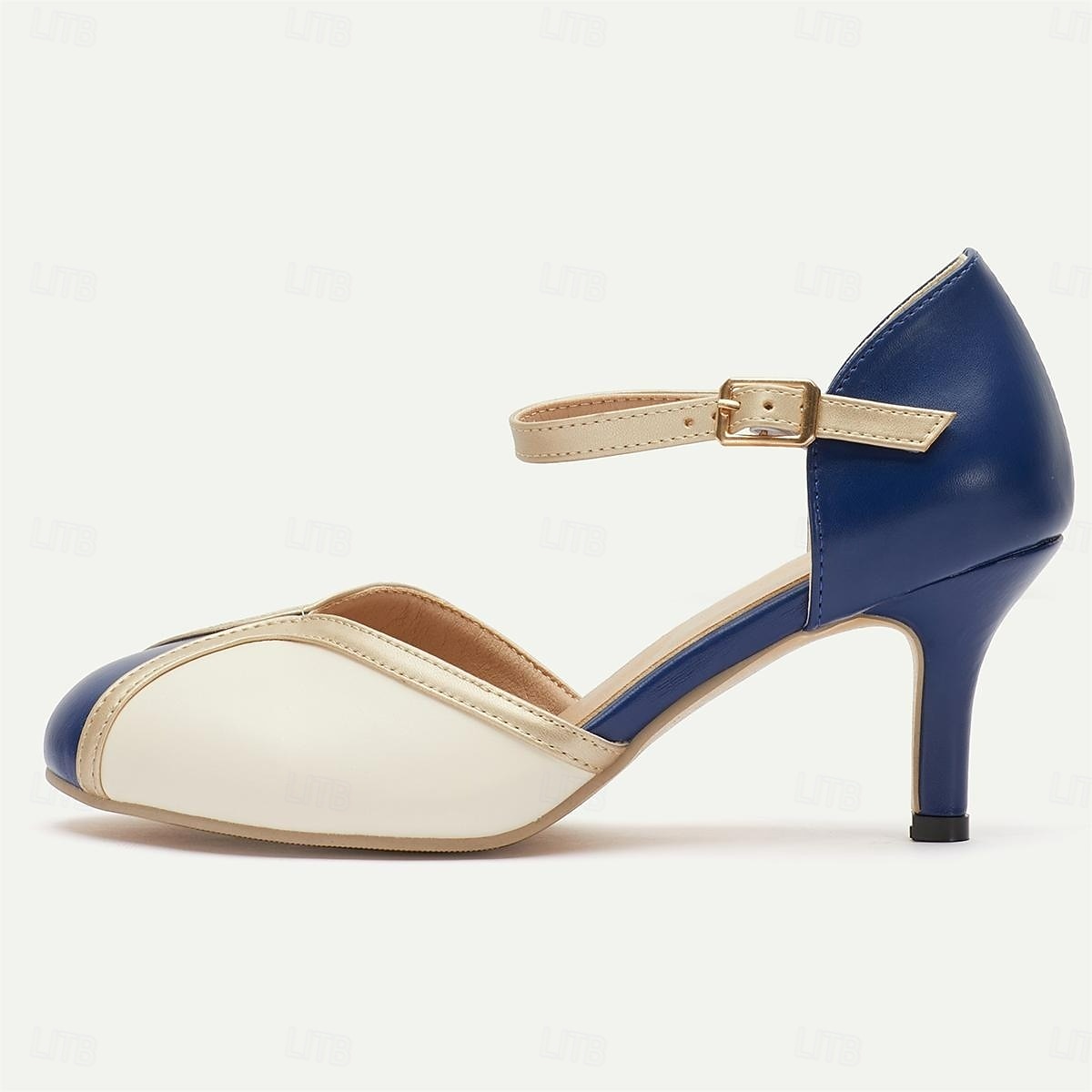 scarpe da donna vintage con tacco alto rosa e bianco con fiocco - eleganti tacchi retrò per matrimoni, feste e occasioni speciali del 2026 a $46.99 –P3