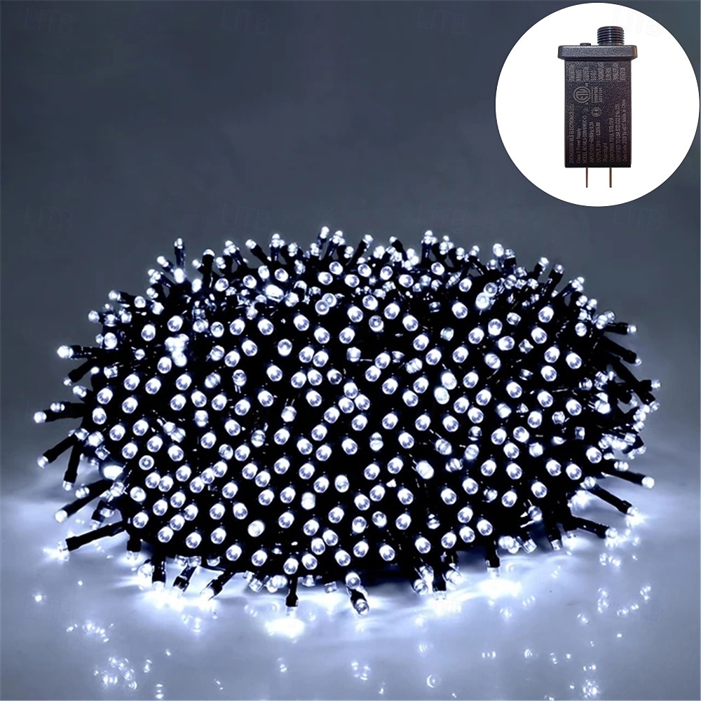 50M 100M Outdoor Waterproof Light String Festival Party Decorative Light 8-mode Iron Shell Waterproof Power Supply Garden Garden Garden Lighting Lamp 24V Low Voltage   1 set 2026 - $65.99 –P17