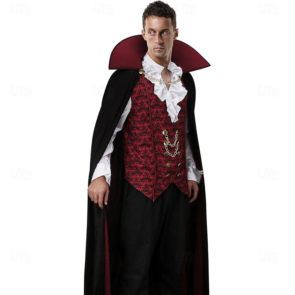 Πανκ & Γκόθικ Μεσαίωνα Μανδύας Jachetă Φράκο Μακριά Μανίκια Vampires Ευγενής Φανταχτερή Φόρεμα Ανδρικά Φαντασία βασιλικός Χριστούγεννα Απόκριες Επίδοση Σκηνή Ρεν Φερ Ενήλικες 2026 - $58.99 –P2