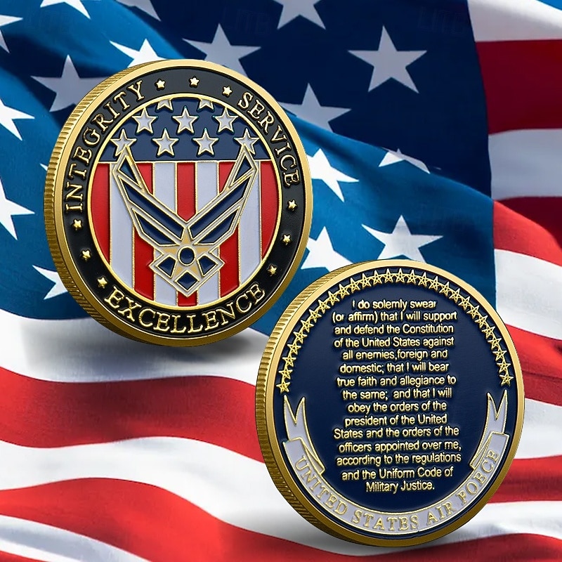 Moneda Conmemorativa de la Fuerza Aérea de EE. UU. – Moneda de Desafío del 250 Aniversario Coleccionable Militar del Águila Americana Souvenir de Metal de Doble Cara para Veteranos Regalo Patriótico 2026 - $15.99 –P4