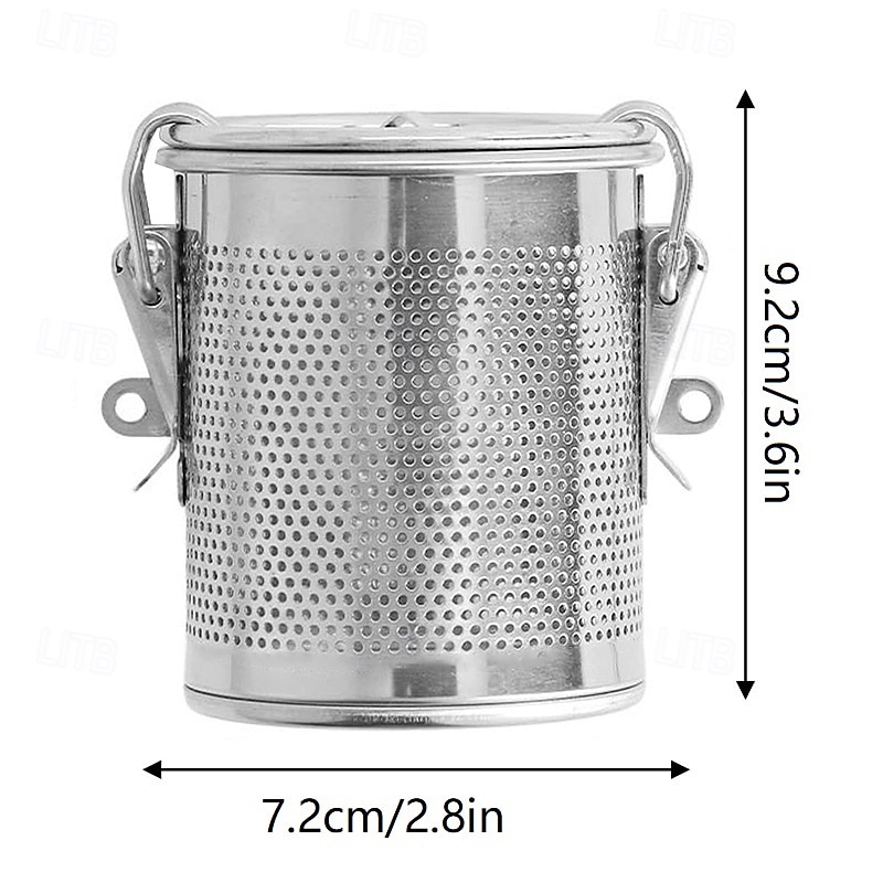 مصفاة توابل من الفولاذ المقاوم للصدأ، فلتر توابل للطهي، تصميم شبكي، مصفاة كرة شاي، سلة فصل توابل الحساء مع خطاف سلسلة للمطعم المنزلي 2026 - $16.99 –P2