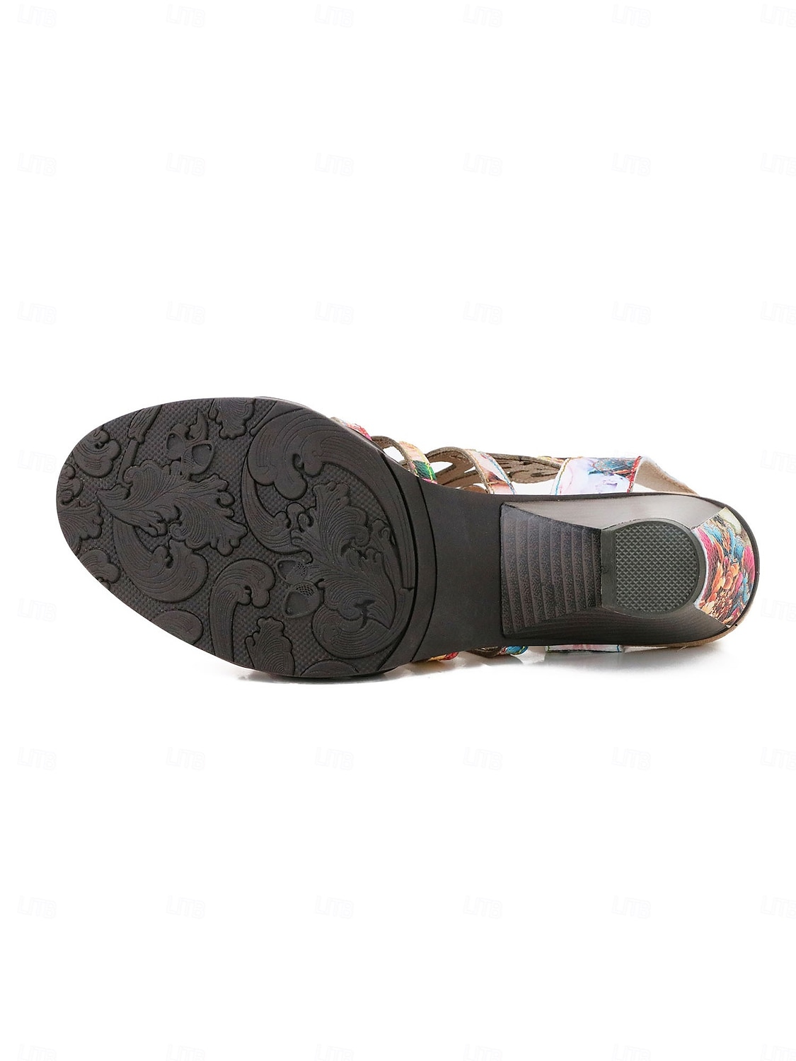 oransje damesandaler med blomstertrykk og lav hæl, komfort, myk polstret innersåle, pustende åpen tå-design for modne kvinner, reiser, daglige turgåing og sommerbruk 2026 - $84.99 –P11