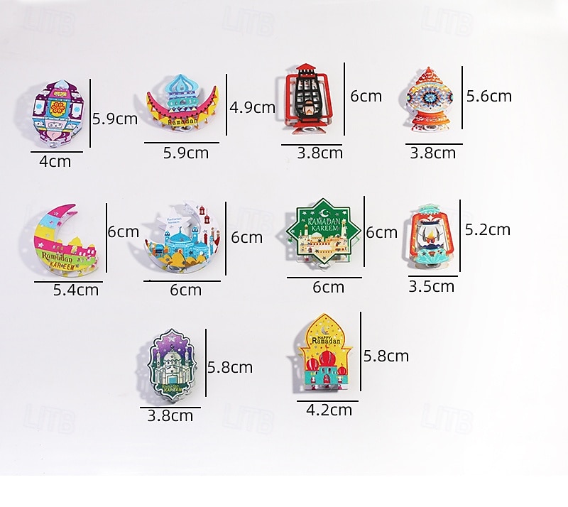 șir de lumini decorative din fier forjat Ramadan Eid 3m-20leds felinar castel stea lună atmosferă lumină decorativă baterie AAA sursă de alimentare USB 2026 - $19.49 –P8