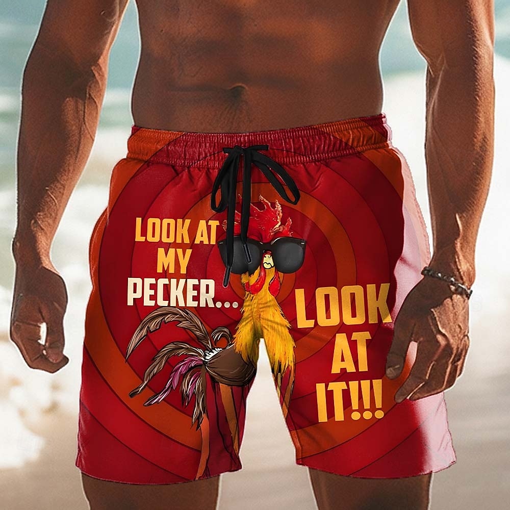 Per uomo Pollo di plastica Anatra Gergo divertente Costumi da bagno Pantaloncini da mare Pantaloncini da Surf Misura del girovita medio Divertente Casuale Vacanza al Mare Tasche Laterali fodera in del 2026 a $20.99 –P1