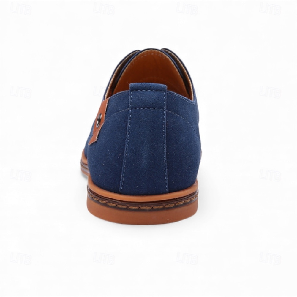 scarpe oxford in pelle scamosciata verde da uomo, scarpe casual morbide e leggere per comfort e stile, perfette per l'uso quotidiano, casual da lavoro, feste e outfit per il giorno di San Patrizio del 2026 a $42.99 –P8