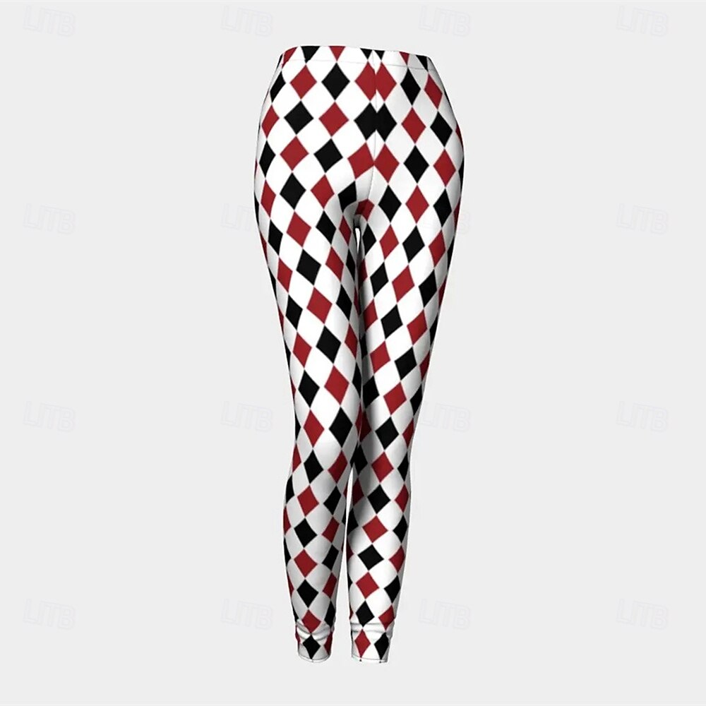 Cologne Carnival Pants Leggings Clown Jester Diamond Pattern Cosplay Adults' Women's Carnival Mardi Gras Casual Party Dress Up 2026 - $30.99 –P7