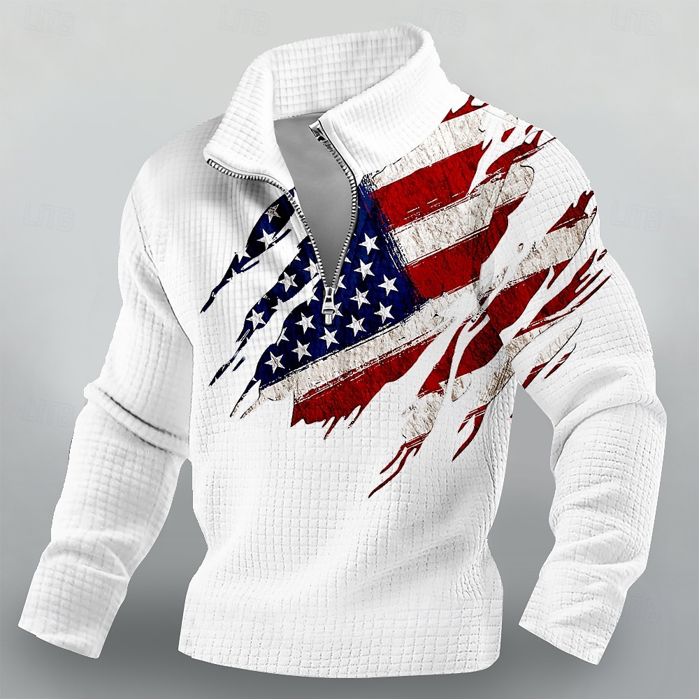 4. Juli 2026 250. Gedenktag Herren Designer US Flagge Hoodie Sweatshirt Freizeit Outdoor Alltag 2026 - $33.99 –P1