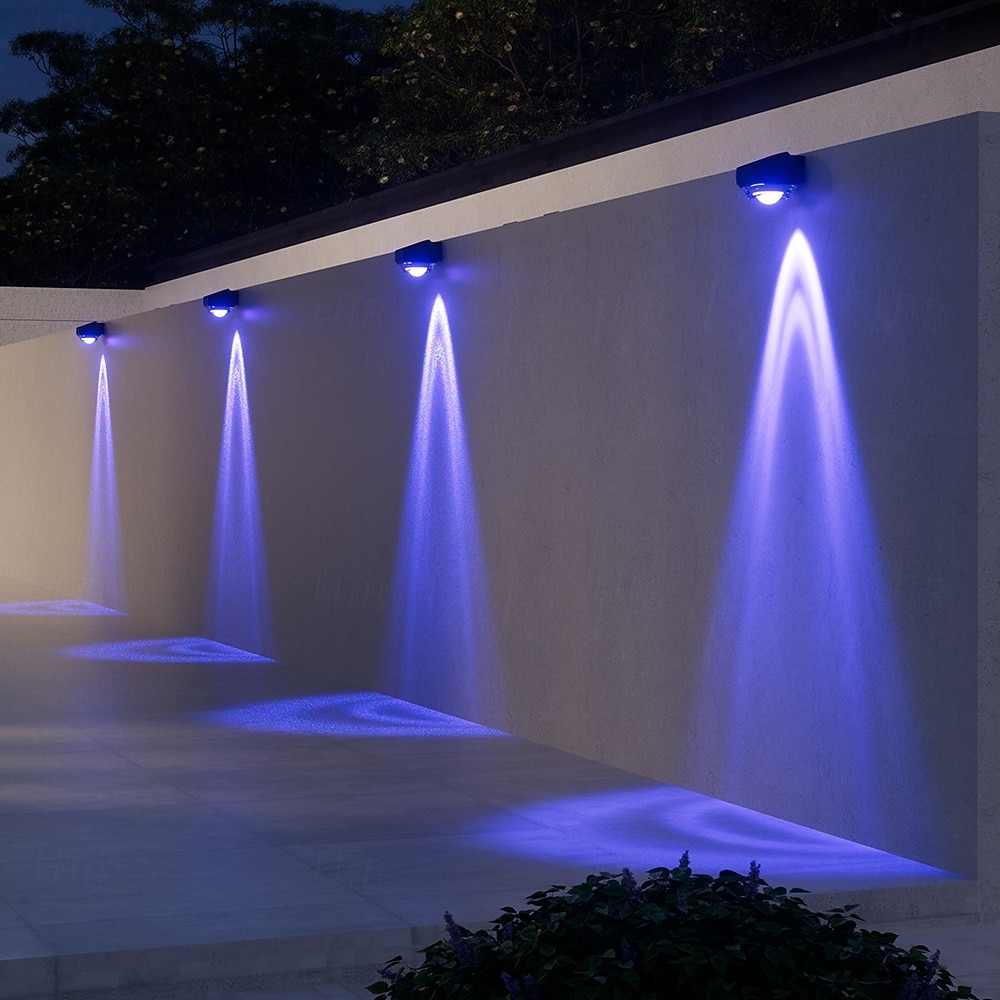 2/4 Stück Solar-Außenwandleuchten, helle, wasserdichte Leuchten für Terrasse, Hof, Straße, Veranda, Zaun, Garage, Garten – perfekte Dekoration 2026 - $28.99 –P3