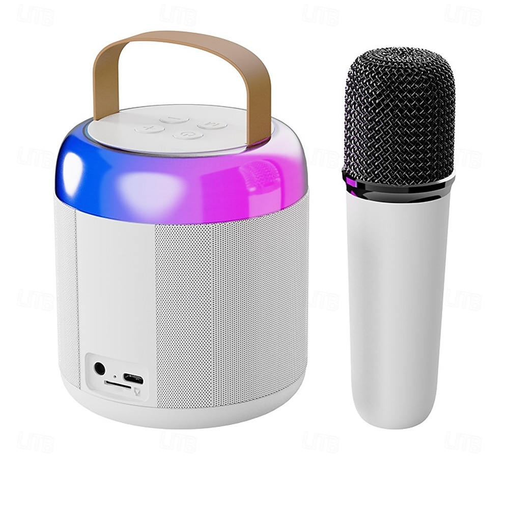 Karaoke Machine with Two Microphones An Ambient Light A 1200mAh Lithium Battery 1-10W Output Power and A Battery Life of Approximately 8-10 Hours A Portable Speaker Valentine's Day Gift 2026 - $35.99 –P16