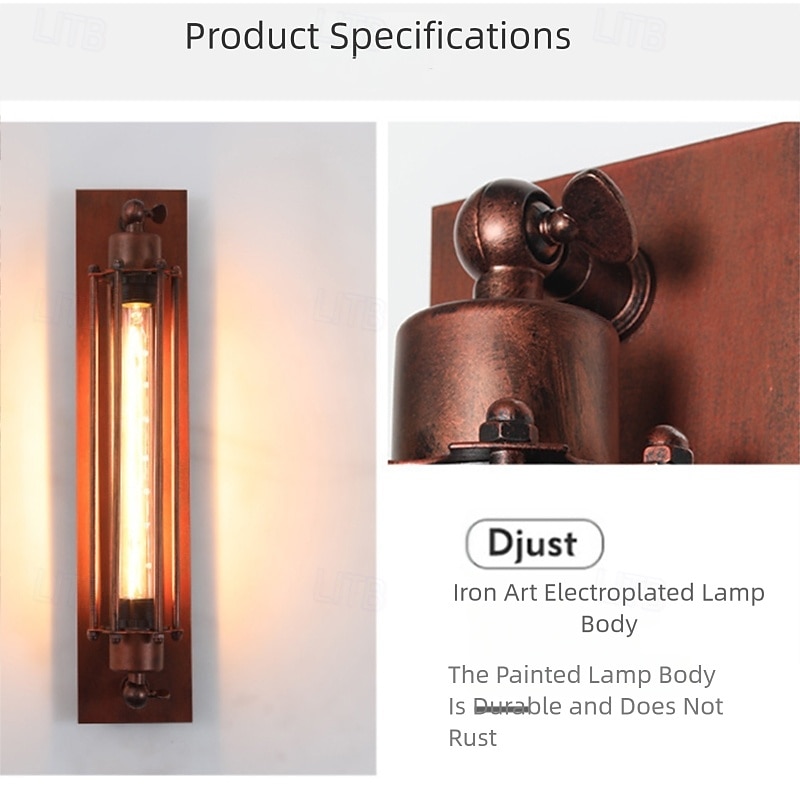 fali lámpatest, ipari cső alakú mennyezeti lámpa fémkerettel, fekete színben, egyetlen Edison fuvola lámpa előszobai verandaszekrénybe 2026 - $109.99 –P8