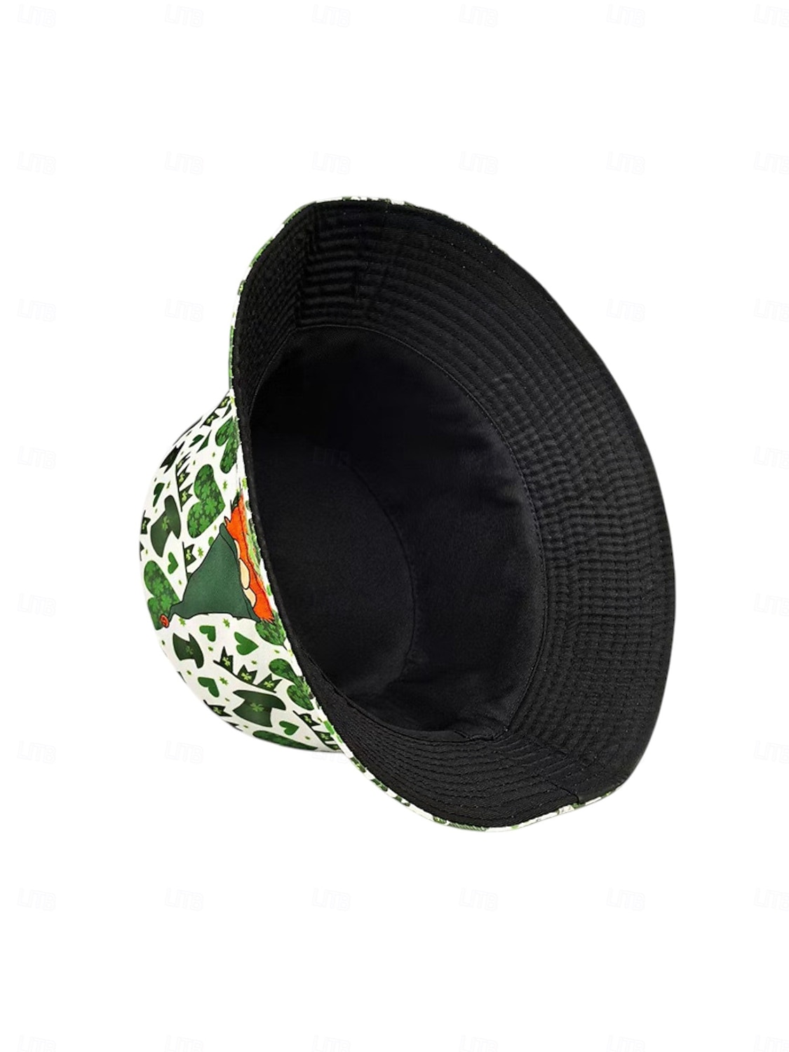 Sombrero de pescador con estampado de trébol verde para mujer: divertido y elegante para el Día de San Patricio, festivales y ropa informal. 2026 - $11.99 –P9