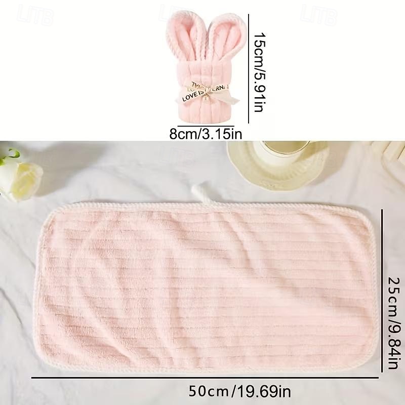 5-pack handdukar med påskharemotiv, mjuka och absorberande handdukar med kaninmotiv, perfekt present till kök och badrum, bröllop, födelsedagar, alla hjärtans dag, jul och påsk för hemmabruk. 2026 - $15.99 –P9