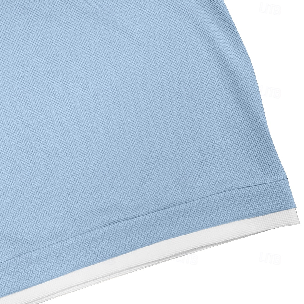 Férfi Gofris pólóingek Póló Hétköznapi Előírásos Szalagos gallér Hosszú ujj Divat Tömör szín Texturált Gombok Sima Ősz & tél Ősz Tavasz & Ősz Normál Fekete Világoszöld Világoskék Sötétkék Bíbor 2026 - $16.99 –P8