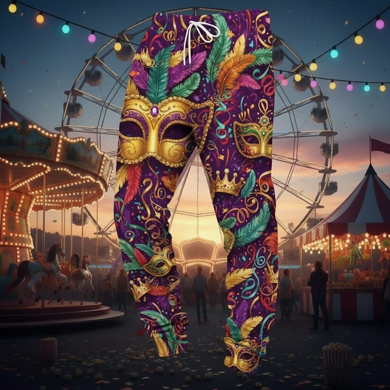 Per uomo Pantaloni da tuta Joggers Pantaloni Coulisse Tasca Elastico in vita Grafico Comodità Traspirante Quotidiano All'aperto Carnevale Vacanza Moda Giallo Viola chiaro Micro-elastico del 2026 a $24.99 –P4