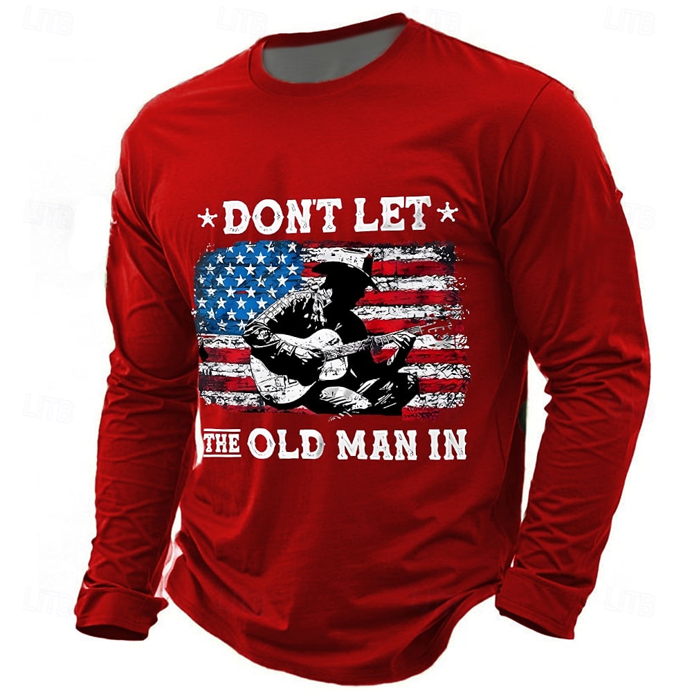 Voor heren Muziek Grappig jargon T-shirt Lange mouw T-shirt 3D-afdrukken Strakke ronde hals Overhemd Modieus Dagelijks Basic Casual Dagelijks Straat blauw Zwart Rood Zomer Lente Kleding S M L XL XXL 2026 - $23.99 –P3