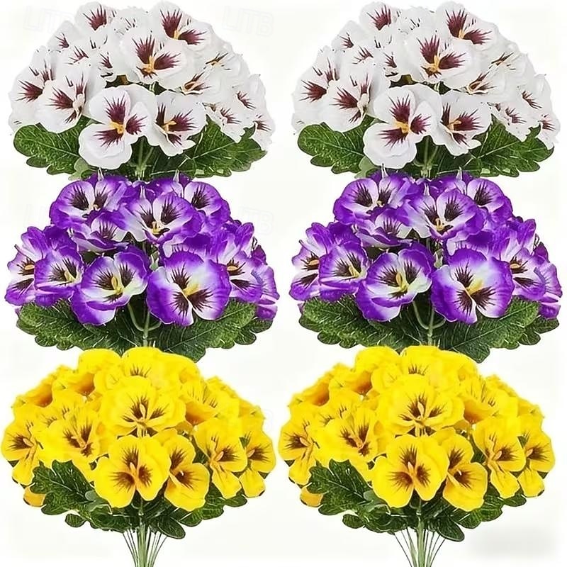 9 bundels driekleurige kunstbloemen in retrostijl, geschikt als bloemversiering voor binnenplaats, balkon, binnen- en buitenbeplanting, bruiloftsdecoratie, feestartikelen en huisdecoratie. 2026 - $23.99 –P9