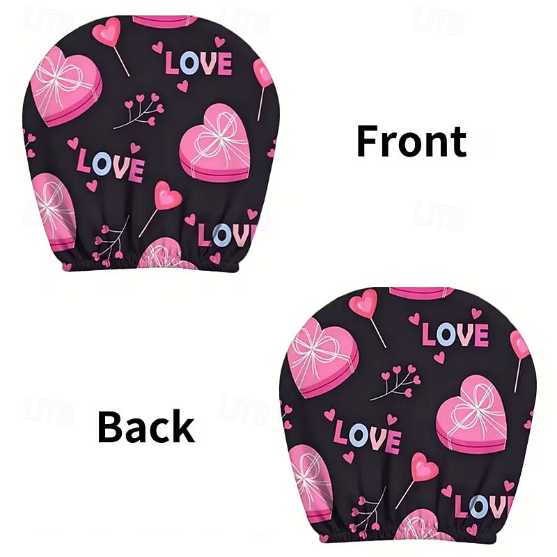 2pcs Cute Flower Love Heart Print Headrest Covers, Valentine's Day Heart-Eyed Girl Car Headrest Protector, Interior Decor, No Filling, Easy to Install and Wash, Suitable for Long-Distance Travel Naps 2026 - $14.99 –P21