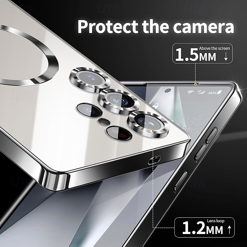 telefon Ügy Kompatibilitás Samsung Galaxy S26 Ultra Plus S25 S25 él S24 S23 S22 Plus Ultra Fekete tok Átlátszó Mágneses Ütésálló Retro TPU 2026 - $12.99 –P2