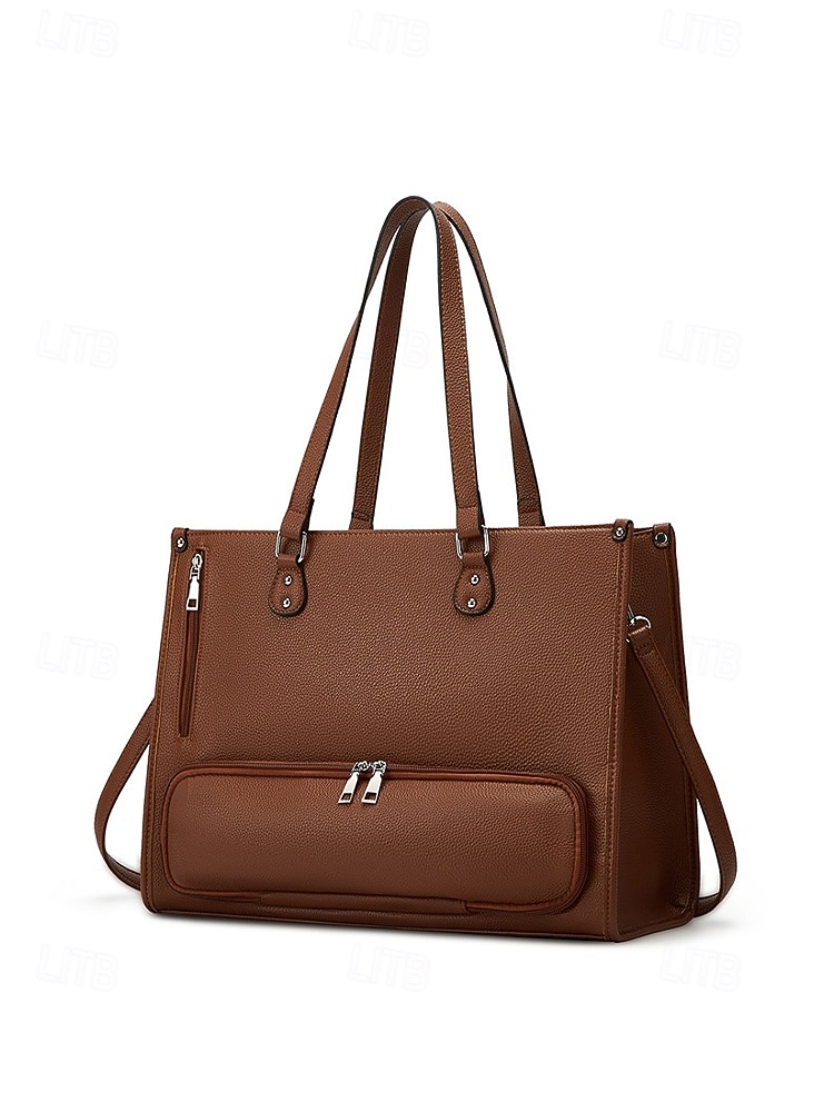 Women's Faux Leather Tote Bag with Adjustable Shoulder Strap, Large Capacity, Waterproof, Multiple Colors - Perfect for Weekend Getaways and Daily Commute 2026 - $42.99 –P6
