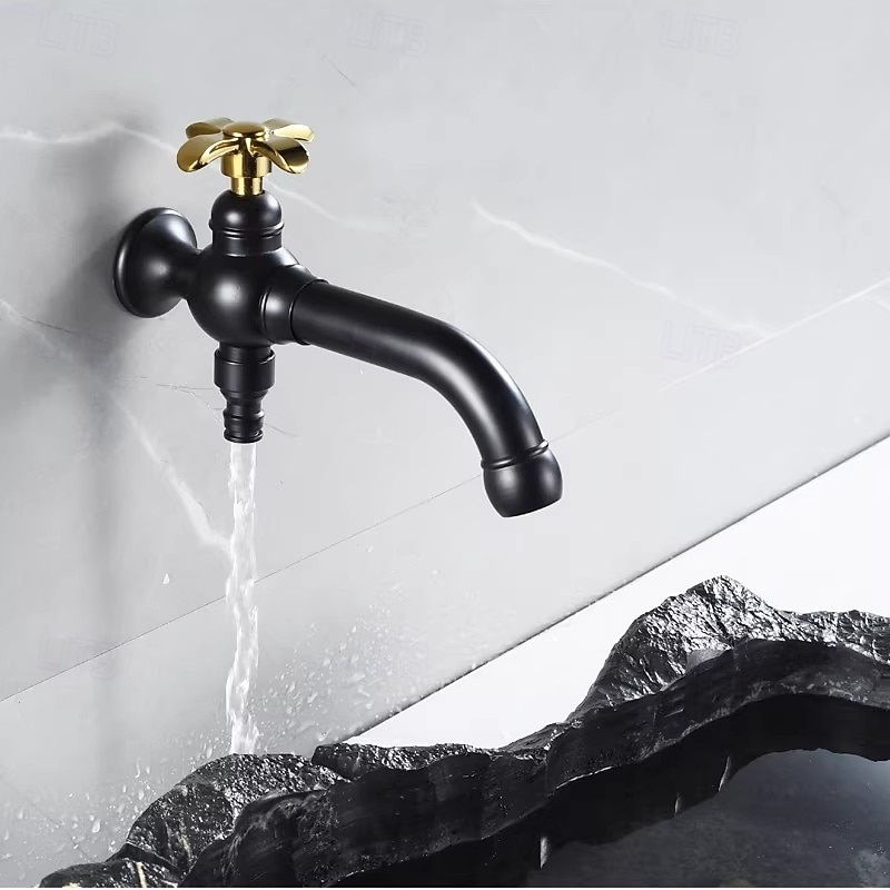 Ванная раковина кран - Вращающийся Хром Монтаж на стену Одной ручкой одно отверстиеBath Taps 2026 - $161.99 –P3