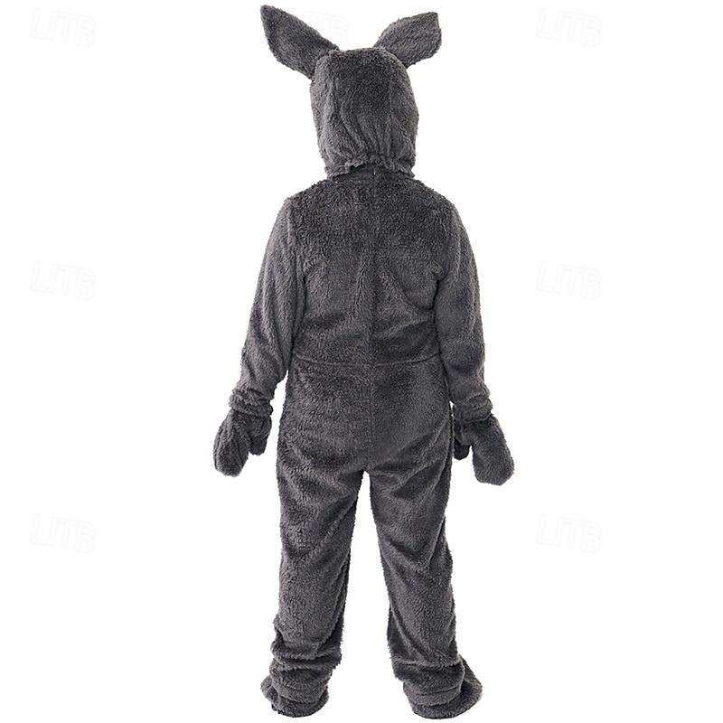 Carnival Costume 2026 Kigurumi Pajamas Fancy Costume Onesie Costume Rabbit Bunny Cute Hooded Fleece Kid's Boys' Girls' Carnival Easter Party Performance Homewear Dress Up 2026 - $41.99 –P4