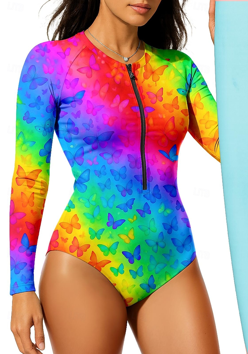 Pentru femei Regulat Bariere Iritatie Gradiant Abstract UPF50+ Uscare rapidă Ușor Manșon Lung Salopetă Tricou Înot Surfing Canotaj Plajă Vară 2026 - $30.99 –P3