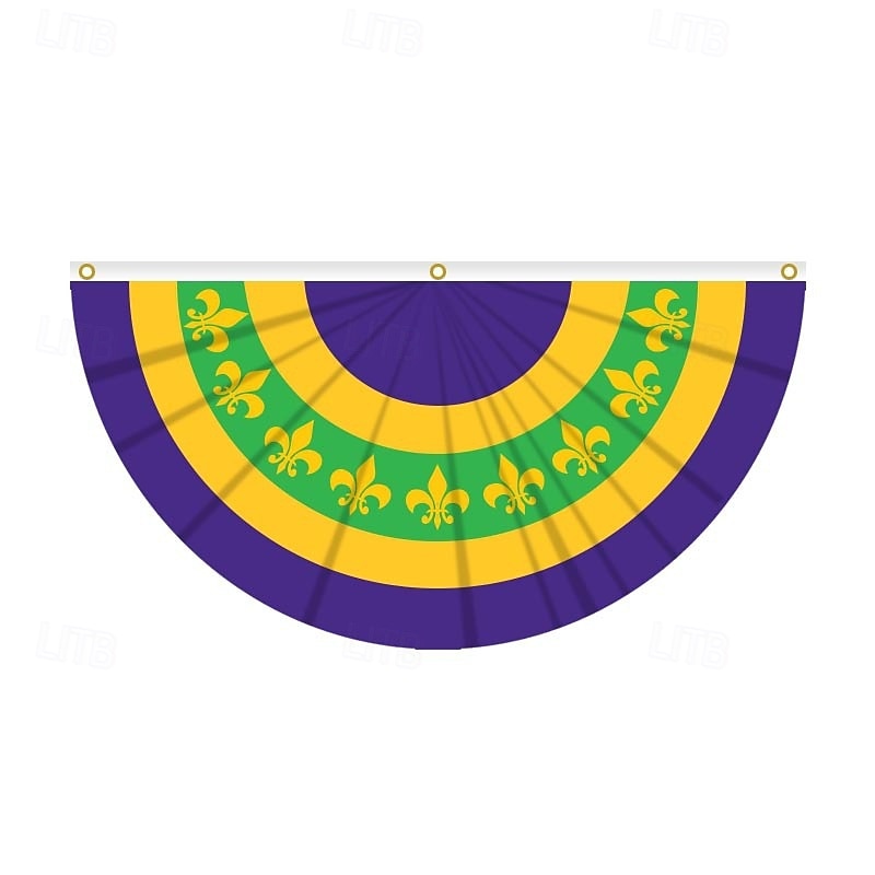 Brazil Carnival Flag, Mardi Gras Half Flag, Carnival Party Decorations, Festive Atmosphere, Colorful Festival Flag for Home, Parade, and Outdoor Event Decor 2026 - $6.99 –P10